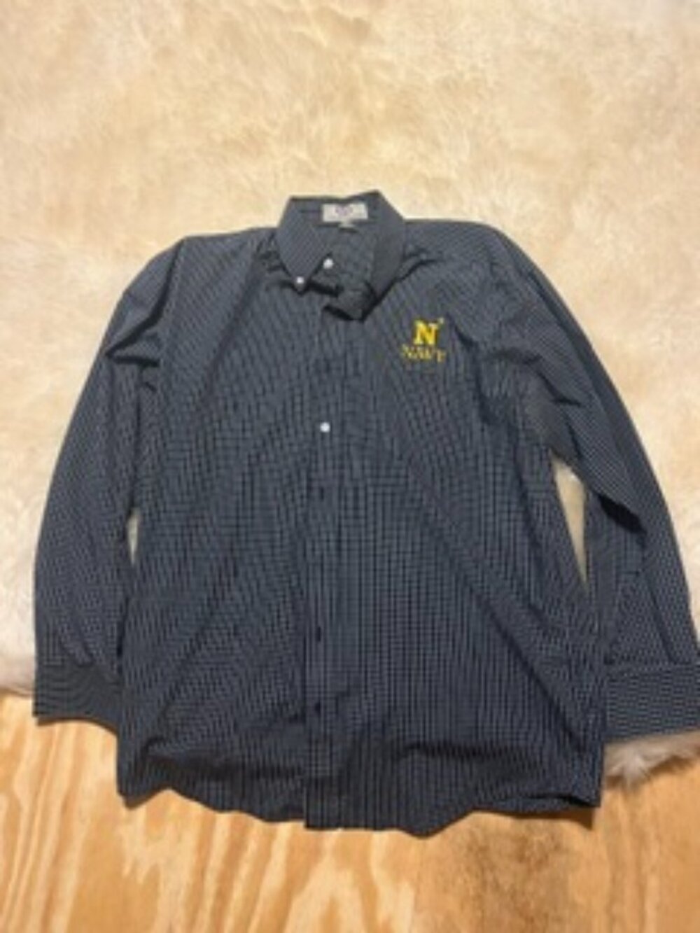 NAVAL ACADEMY Button Down, dark blue, size large
